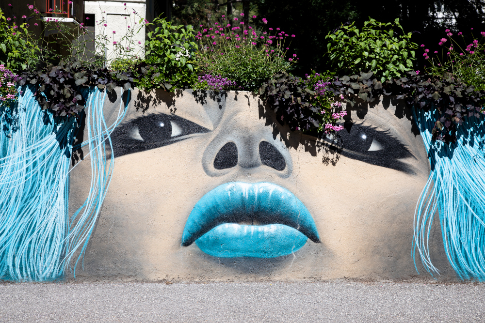 "I'm watching you" - Street art Moûtiers